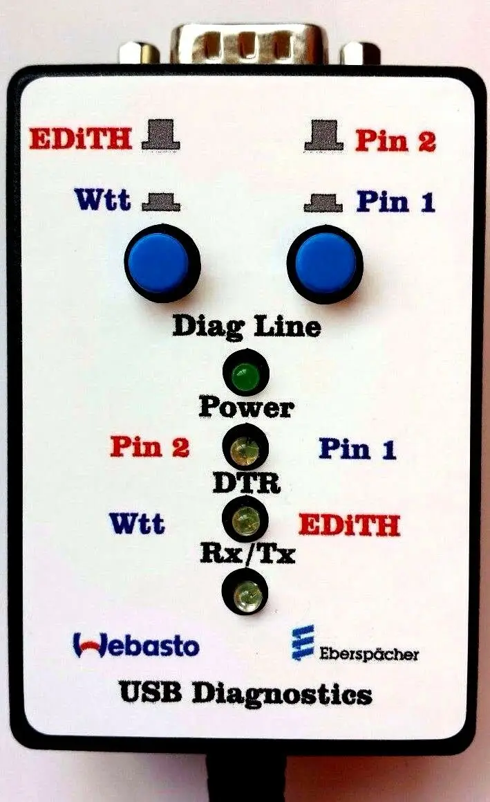 Диагностический usb-адаптер для Webasto и Eberspacher+ Дополнительные разъемы