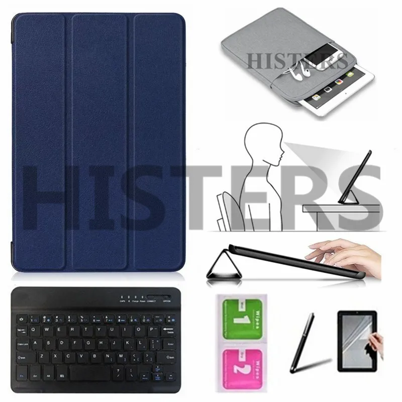 Аксессуары для iPad Mini 4 5 A2133 A2124 A2125 A2126 A1538 A1550 чехол+ Bluetooth клавиатура+ чехол+ пленка+ стилус+ салфетки - Цвет: BBK7-DB
