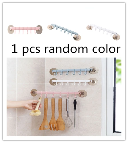 random color 1 шт. настенные Угловые крепкие клейкие крючки Безшовные вешалки Крючки Настенные подвесные 6 ряд крючков настенные подвесные 6 ряд крючков Новые - Цвет: random color