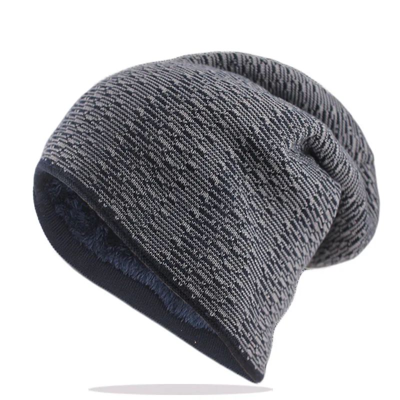 New Fashion Adult Men Winter Warm Hat For Unisex Knitted Casual Beanies Skullies Cotton Wool Hats Brand Outdoor Solid Gorros 