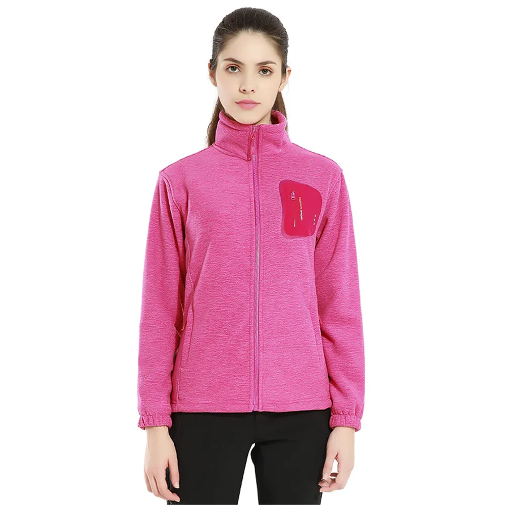 Rose Red(Women) Новая пара теплый флис для походов износостойкие куртки для мужчин осень зима ветровка флисовая куртка Толстая теплая куртка альпинизм кемпинг - Цвет: Rose Red(Women)
