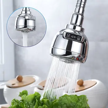 

Hot sale Innovative Kitchen Faucet ABS + Stainless Steel Splash-Proof Universal Tap Shower Water Rotatable Filter Sprayer Nozzle