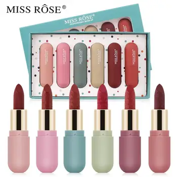 

Lipstick 6 Colors/Set Lipstick Matte Long Lasting Moisturizing Pearly-Lustre Lipstick Lip Makeup