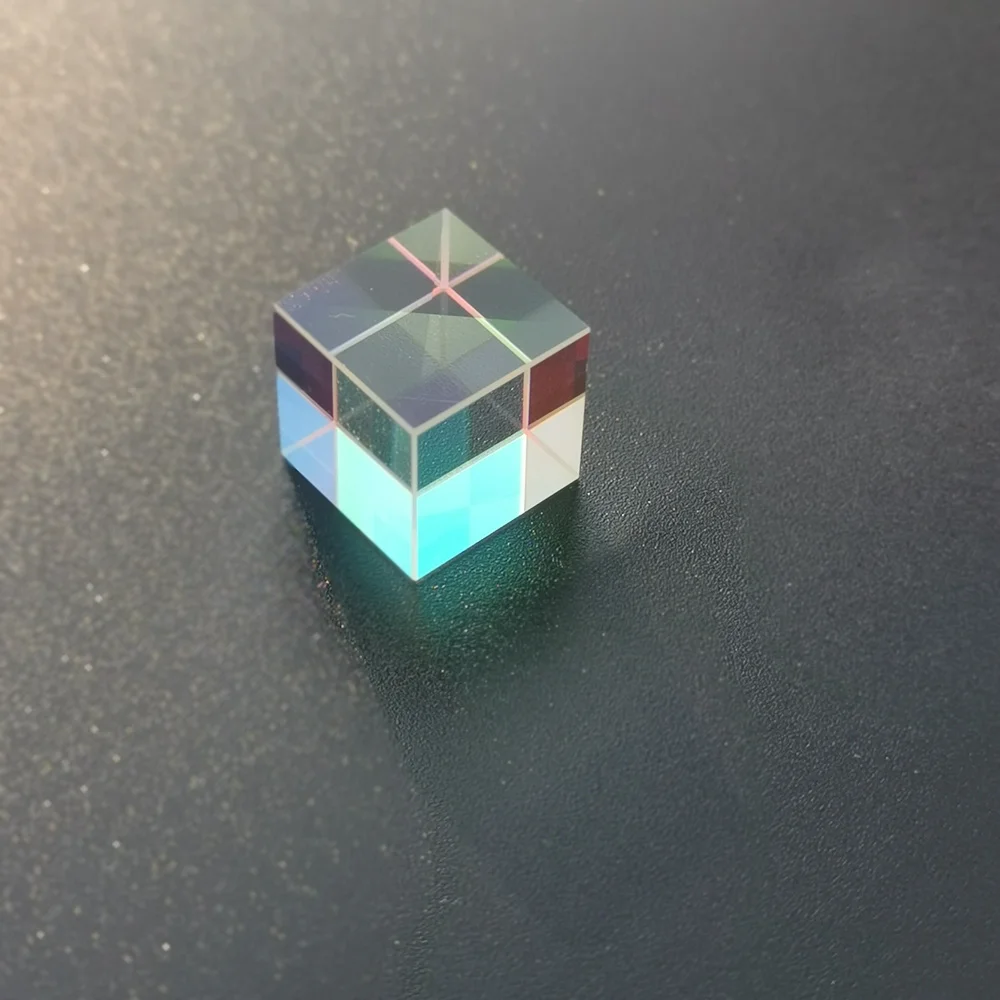 Cubic Science Cube Optical Prisma Photography 15mm with Hexahedral Prism Home Decoration Prism Glass 1pcs optical prisms photography prism