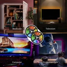 

TV Led Strip 5V 2835 Bluetooth APP Control RGB Led Strip USB Power 1-5m Ambilight TV LED Backlight Strip