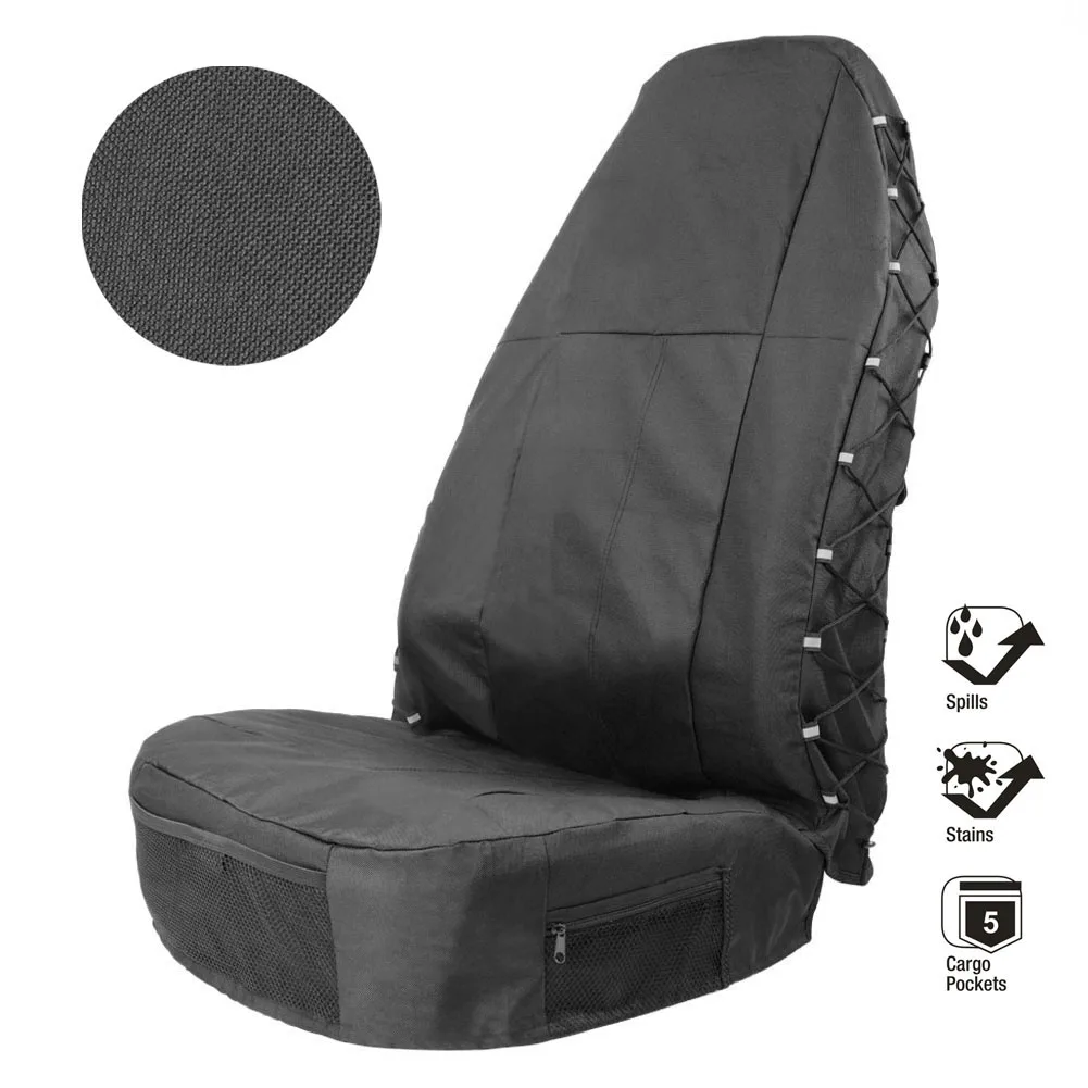 Universal Car Front Seat Cover Adjustable Washable Protector with Back Organizer Storage Waterproof Auto Parts | Автомобили и