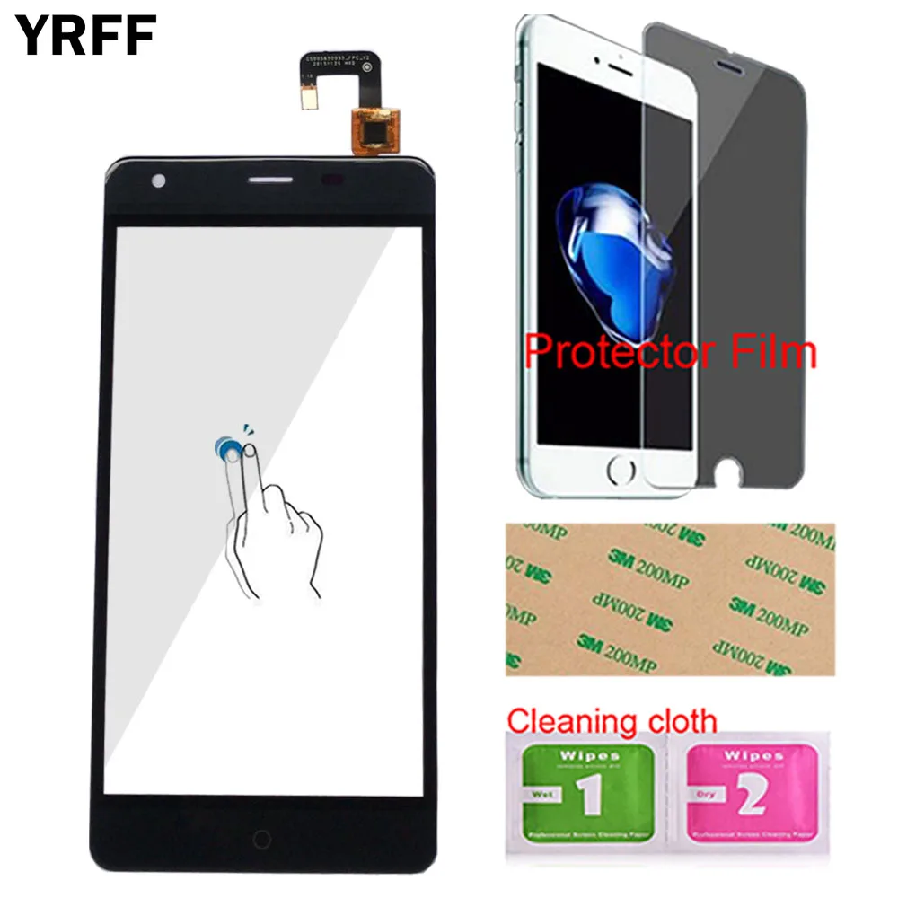 

Phone 5.5'' Touch Screen For Ulefone Power Touch Screen Digitizer Panel Front Glass TouchScreen Sensor 3M Glue Protector Film