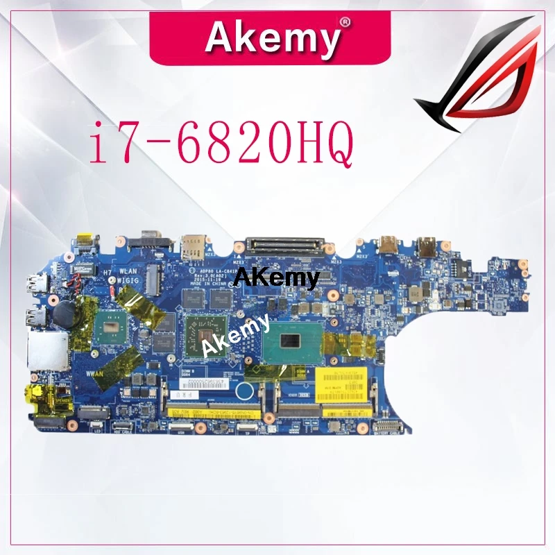 Для Dell E5570 3510 0D152 00D152 CN-00D152 ADP80 LA-C841P w i7-6820HQ Процессор w 216-0866020 GPU Материнская плата ноутбука испытания