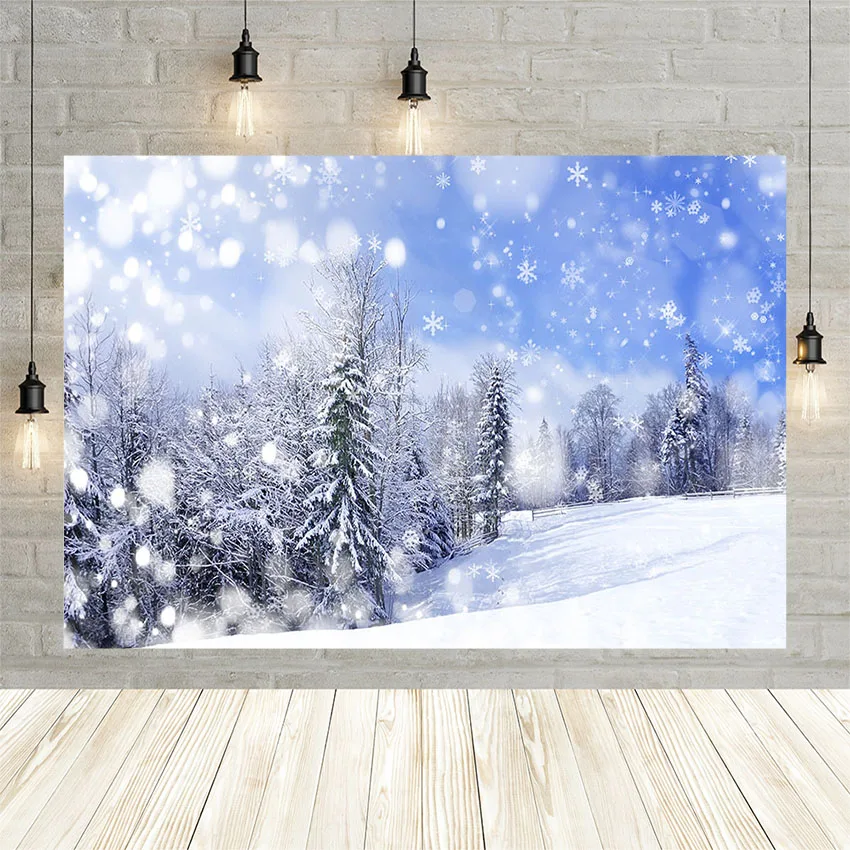 

Avezano Winter photography Backdrops Snow Forest Snowflake Wonderland Christmas Kid Background For Photo Studio Photophone Shoot