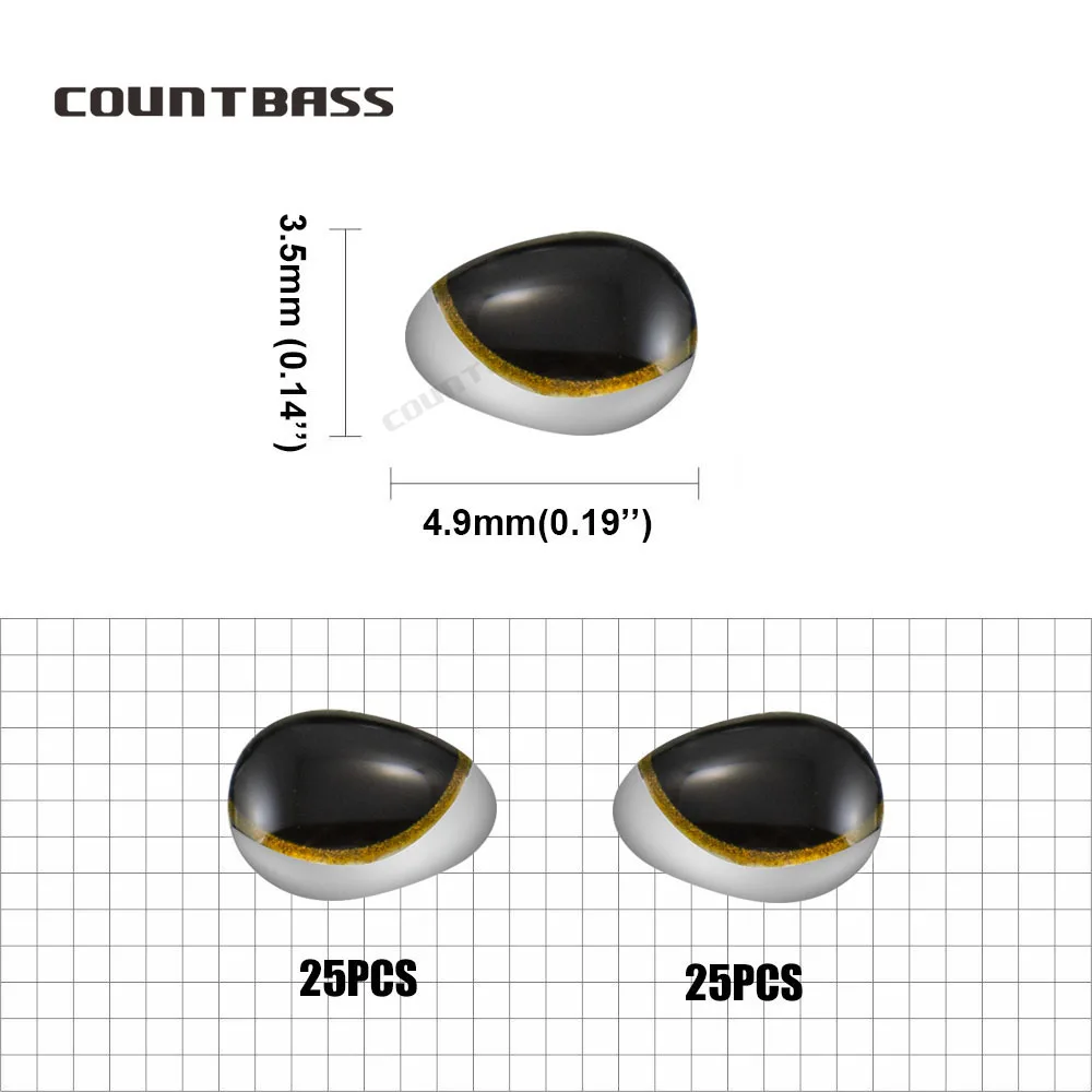 COUNTBASS Spezielle 3D-Angelköderaugen für Metallgussvorrichtungen, langsames Jigging, Goldfelgen, 3D-Köderaugen-Zubehör – Detail 9