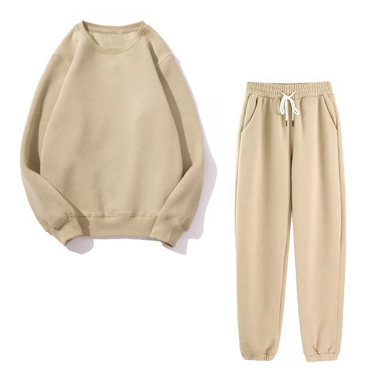 Leher Hoodies Sweatshirt Setelan Celana 
