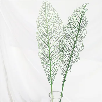 

2 PCs Artificial Plastic Green Plant Flower Banana Leaf Tropical Palm Leaf Wedding Home Decoration Furniture artificial plants