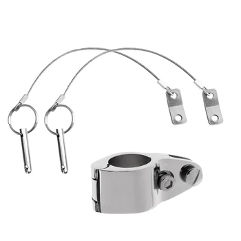 

Boat Bimini Top 1" Hinged Jaw Slide + 2pcs Quick Release Pin with Lanyard