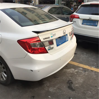 

For Honda Civic Spoiler 2014 2015 Car Tail Wing Decoration High Quality ABS Plastic Unpainted Primer Colour Rear Trunk Spoiler