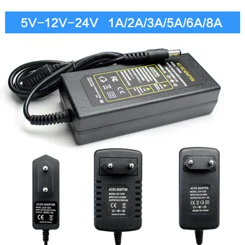 

Universal 5V 9V 10V 12V 13V 15V 24V Power Adapter 1A 2A 3A 5A 6A 8A AC 220V To DC 12V 5V 24V Power Adapter For LED Strip Lamp