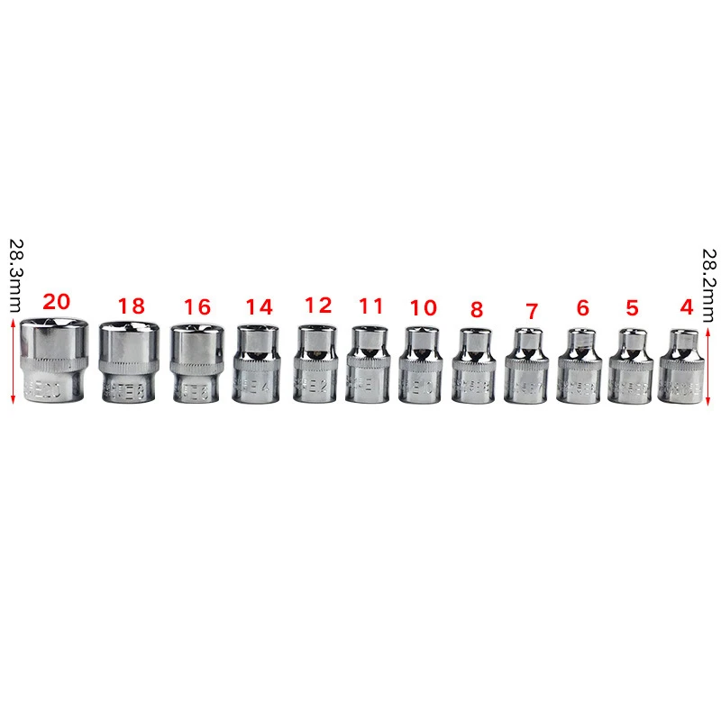 LAMEZIA 10/34 pcs/set Chromium-vanadium Steel Pressure Sleeve Group SleeveHead Automobile Mechanic Service Tool Accessories