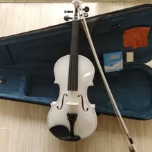 Детские белые Скрипки полный дерево 1/8 1/4 2/4 3/4 4/4