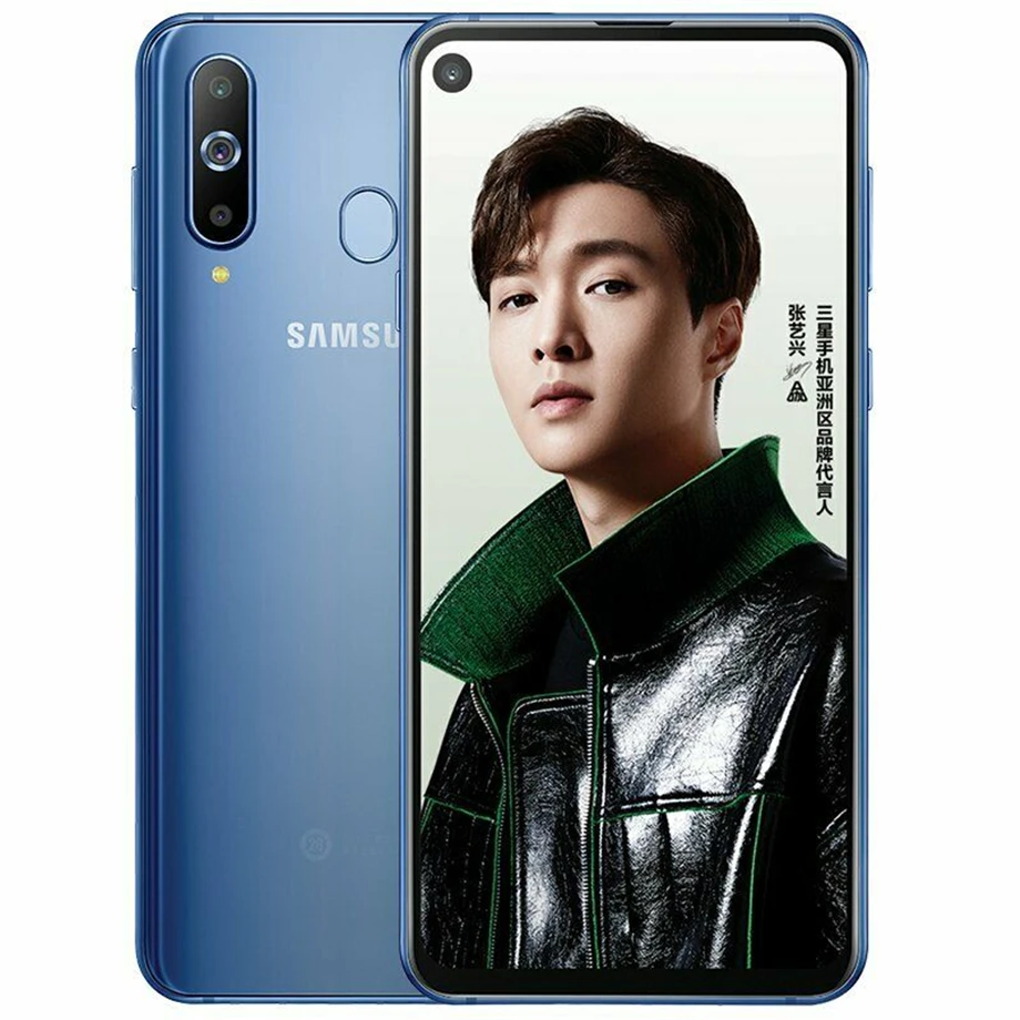 Samsung Galaxy A8s G8870 Dual Sim Восьмиядерный 6," 4 камеры 8 ГБ ОЗУ 128 Гб ПЗУ мобильный телефон Snapdragon 710 NFC - Цвет: Blue