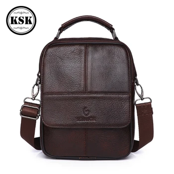 

Men's Shoulder Bag Messenger Bag Genuine Leather Bags Male High Quality Fashion Flap Crossbody Bags Shoulder Handbag For Men KSK