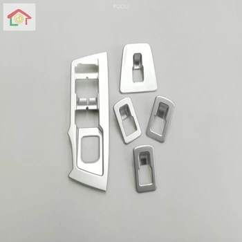 

ABS Chrome Interior Door Window Switch Cover window switch penal Door Window Switch Cover Trims For VW Tiguan L 2017
