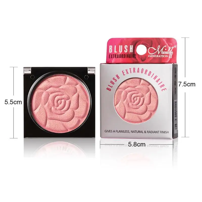 10 Colors Blush Natural Long Lasting Brighten Skin Color Concealer Rouge for MENOW Compact Design Convenient Quick Makeup