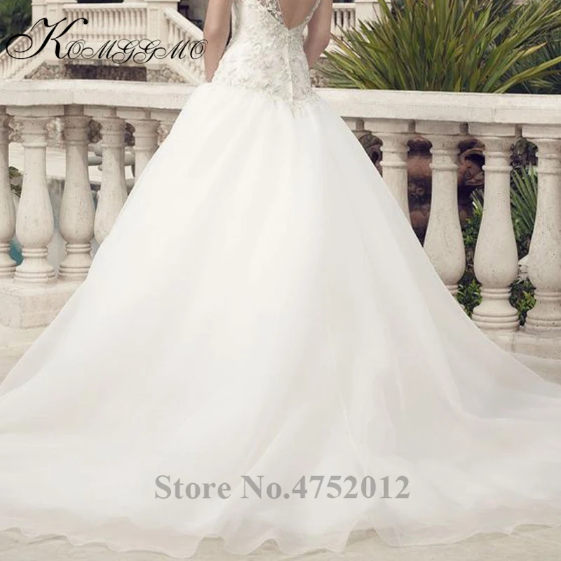 Элегантное свадебное платье с открытой спиной, Vestidos De Novia, Новое поступление, Кружевная аппликация, на заказ, без рукавов, свадебное платье