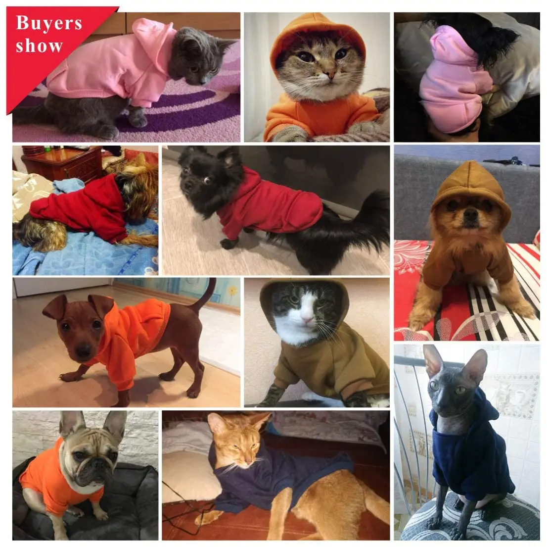 Pet Clothes Solid Dog Hoodies for Small Dogs