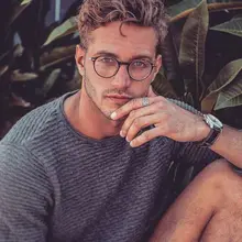 Women Men Round optical glasses frame oculos de grau Glasses Eyeglasses oculos Clear Lens