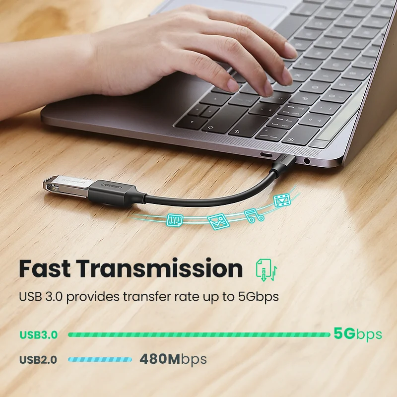 Переходник Ugreen с USB C на кабель переходник Type OTG папа 3.0 A мама для MacBook Pro Samsung S9