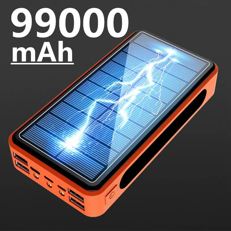 Внешний аккумулятор на солнечной батарее 99000 мАч 4 USB-порта | Мобильные телефоны и