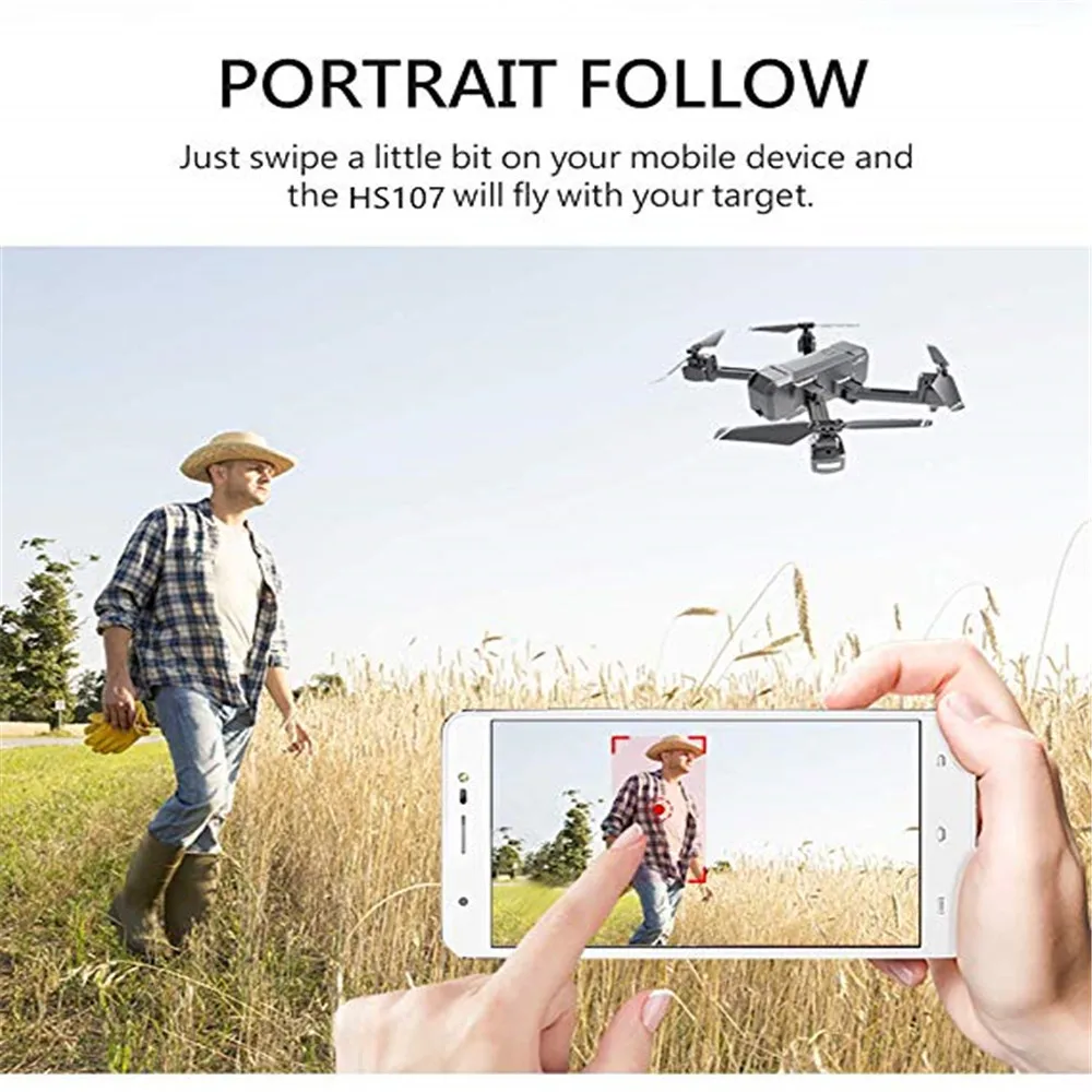Duke Drone с WiFi FPV Live Video 4K камера позиционирования потока камера, Дрон 4K оснащен режимом удержания высоты/Безголовый