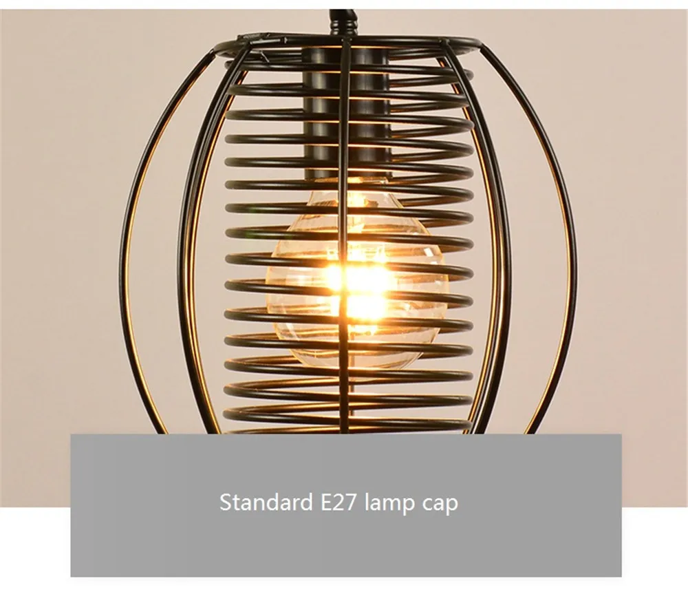 Retro Loft Decor LED Pendant Lamp Edison Industrial Hemp Rope Iron Hanging Light Dining Room Lights Fixtures Indoor Lighting (17)