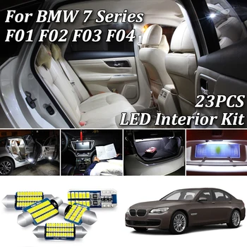 

23Pcs White Canbus led Car interior lights Package Kit for BMW 7 Series F01 F02 F03 F04 led interior light (2008-2015)