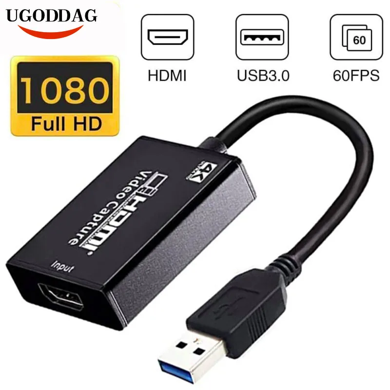 Audio Video Capture Card 1080p 60fp Hdmi To Usb 3.0 4k 1080p Record Via