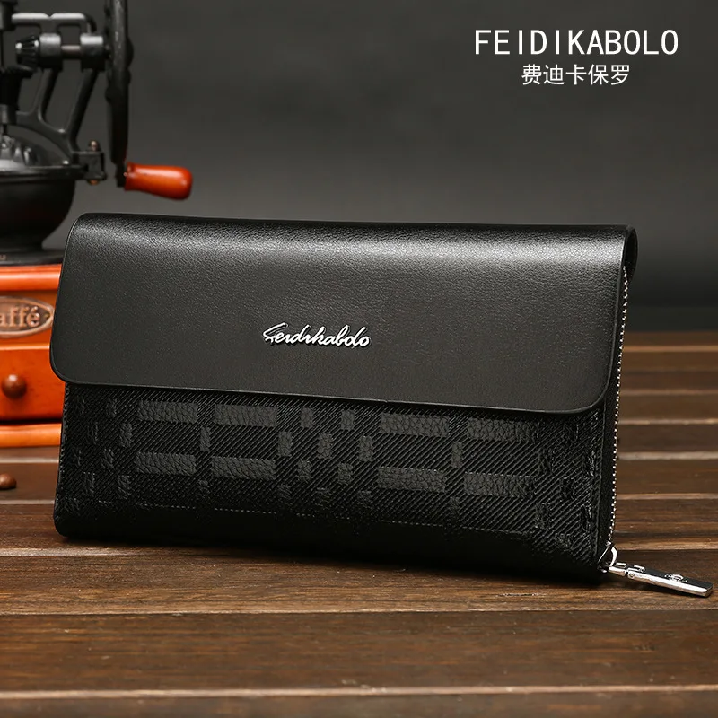 

2019 New Style Clutch MEN'S Handbag Business Large Capacity Clutch Bag Package Cover Type Multi Card Bit Wallet