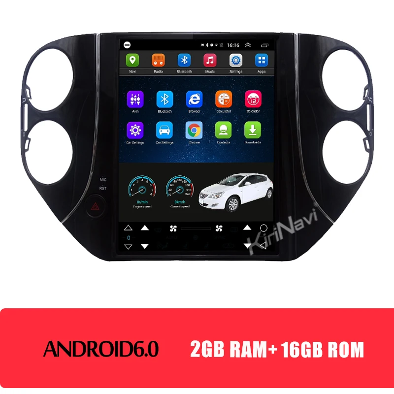 KiriNavi 10," вертикальный экран 1Din Android 8,1 автомобильный Dvd мультимедийный плеер для Volkswagen VW Tiguan автомобильный Радио авто Gps навигация - Цвет: Android car radio