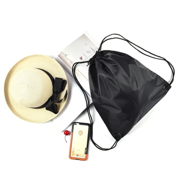 

1PC New Fashion Canvas School Bags Drawstring Backpack Bag Portable Casual String Knapsack for Women Men Mochila Saco Backpack