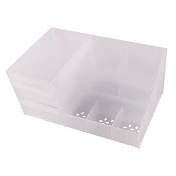 

Transparent Large Makeup Organizer Plastic Storage Boxes Makeup Lipstick Organizer Cosmetic Brush Organizer Storage Jewelry Box