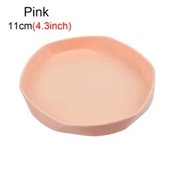 Durable Thickened Plastic Plant Saucer Tray for Indoor and Outdoor Use (11cm Pink)