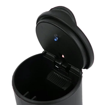 

High Temperature LED Light Car Ashtray Portable Car Ashtray Home Office Smokeless Ashtray Cigarette Cylinder Ashtray Holder-35