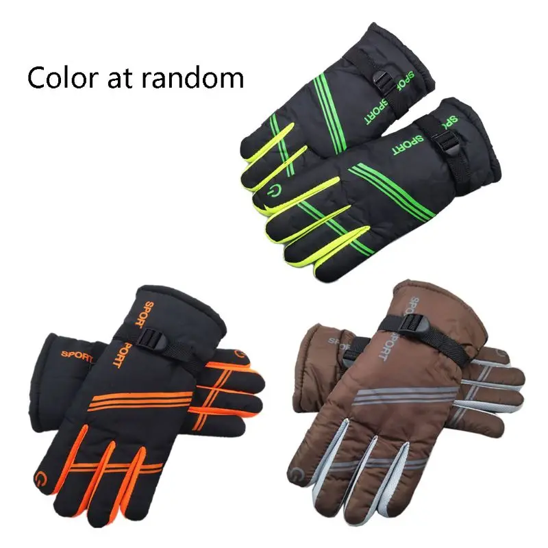Мужские зимние уличные теплые утепленные термальные перчатки спортивные нескользящие перчатки для верховой езды