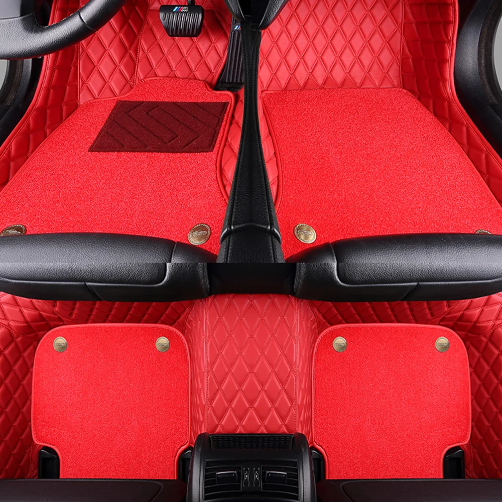 

Car floor mats Case for Jeep Grand Wrangler Commander Compass Patriot leather Anti-slip car-styling carpet liner