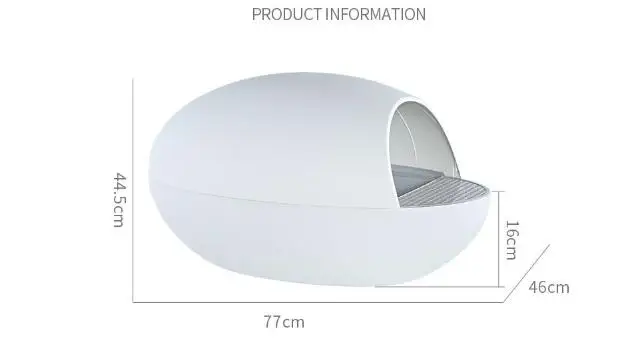 Fully Automatic Cat Litter Basin Anti-splash Smart Cat Toilet Electric Cleaning Cat Litter Box Cat Eggs Shovel Feces 3 Mins