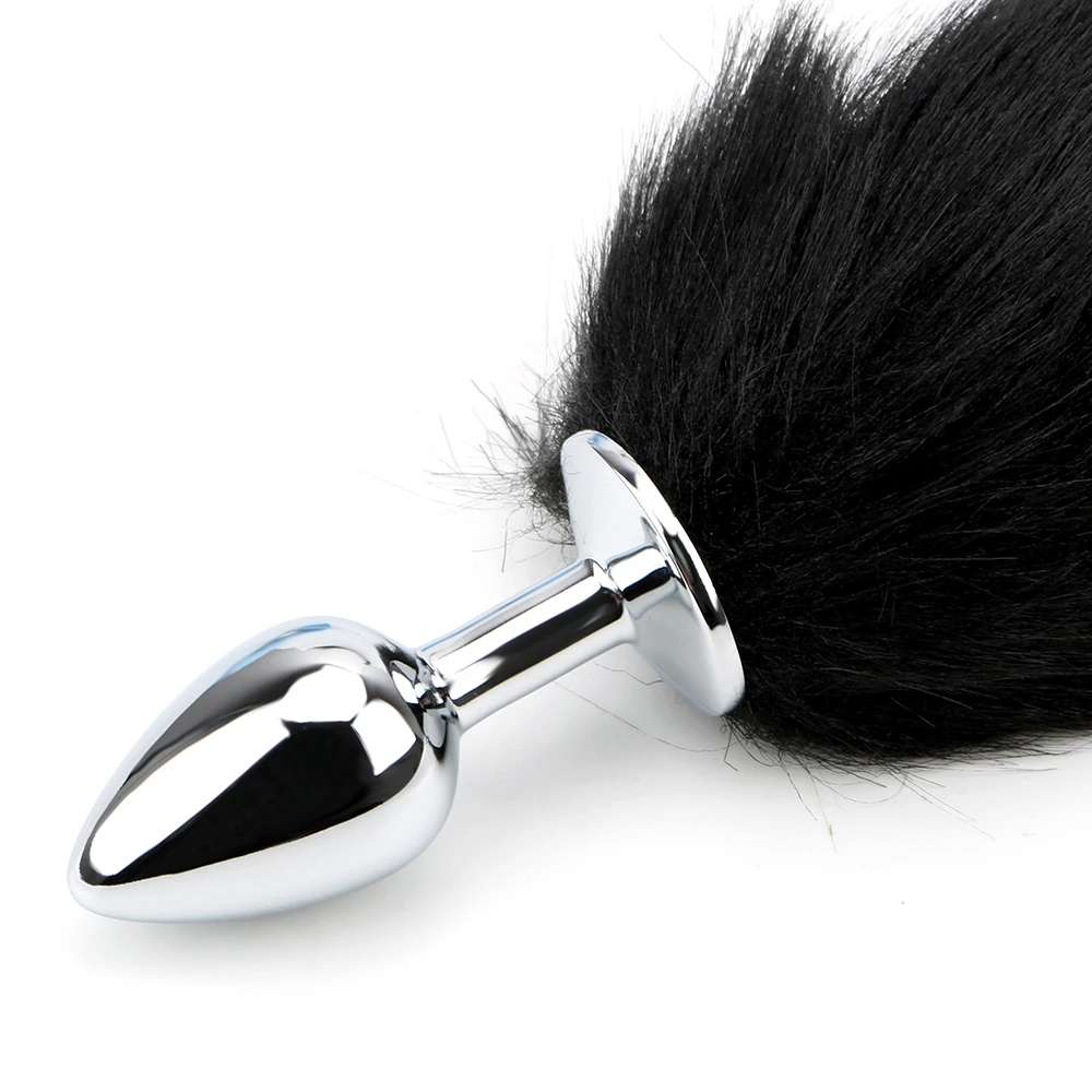 Massaggiatore Smooth Prostate Touch Plug anale Giocattoli sessuali per donne Uomini Coppie con orecchie di gatto Fasce Coda di volpe M_voghion.com