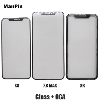 

for iPhone XS MAX X XR LCD Touch Screen Front Panel Glass with OCA Film Bezel Frame Mobile Phone Repair Parts Tools 10pcs/lot