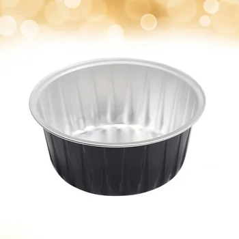 

6pcs Aluminum Foil Melting Wax Bowls Round Shape Wax Bean Containers Hair Removal Supplies for Girls Women