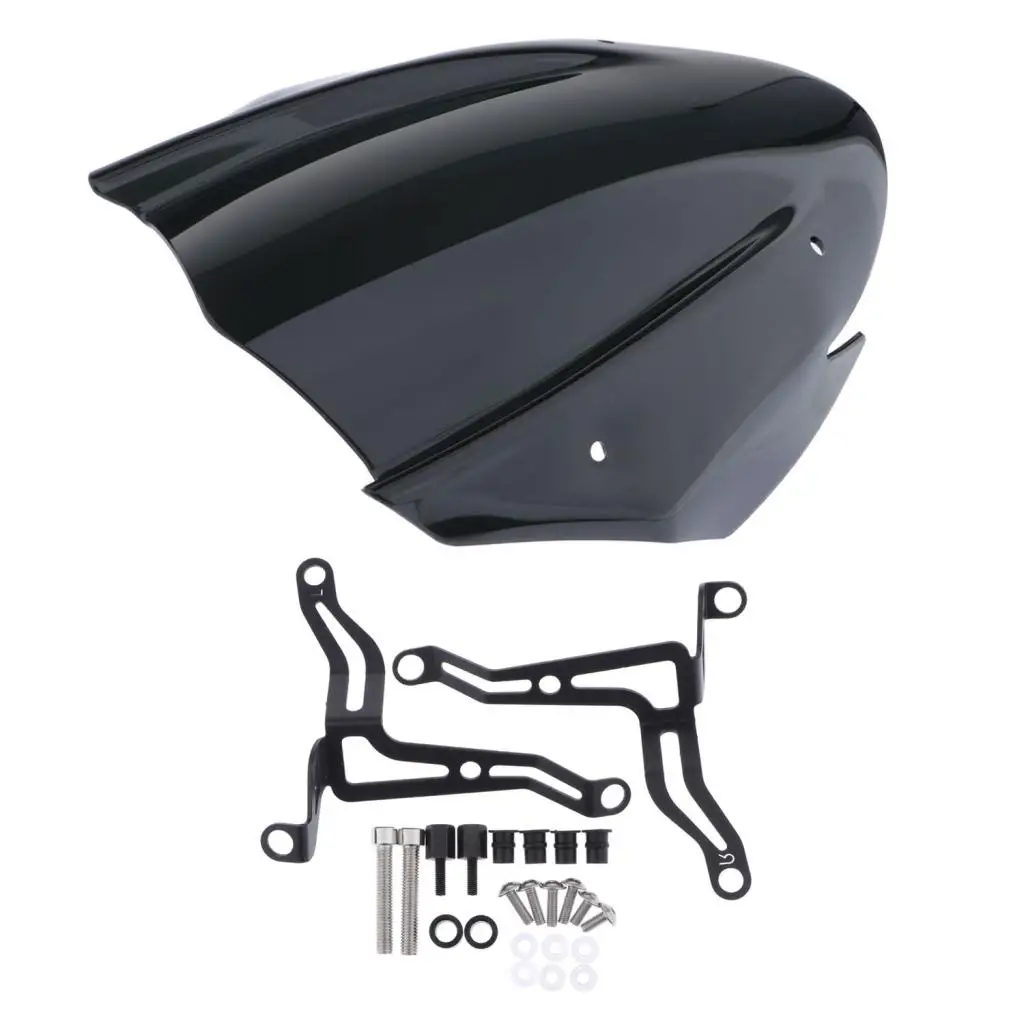 

Plastic Windshield Screen Protector Cover with Mounting Bracket Replacement for Suzuki GSX-S 750 2017 2018 2019 17-19 (Black)