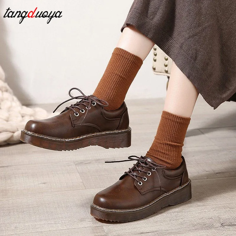 Calzado para uniforme escolar japonés, Zapatos para Estudiantes Jk para niñas, Kawaii, Lolita, punta redonda, zapatos Mary Jane de plataforma lolita