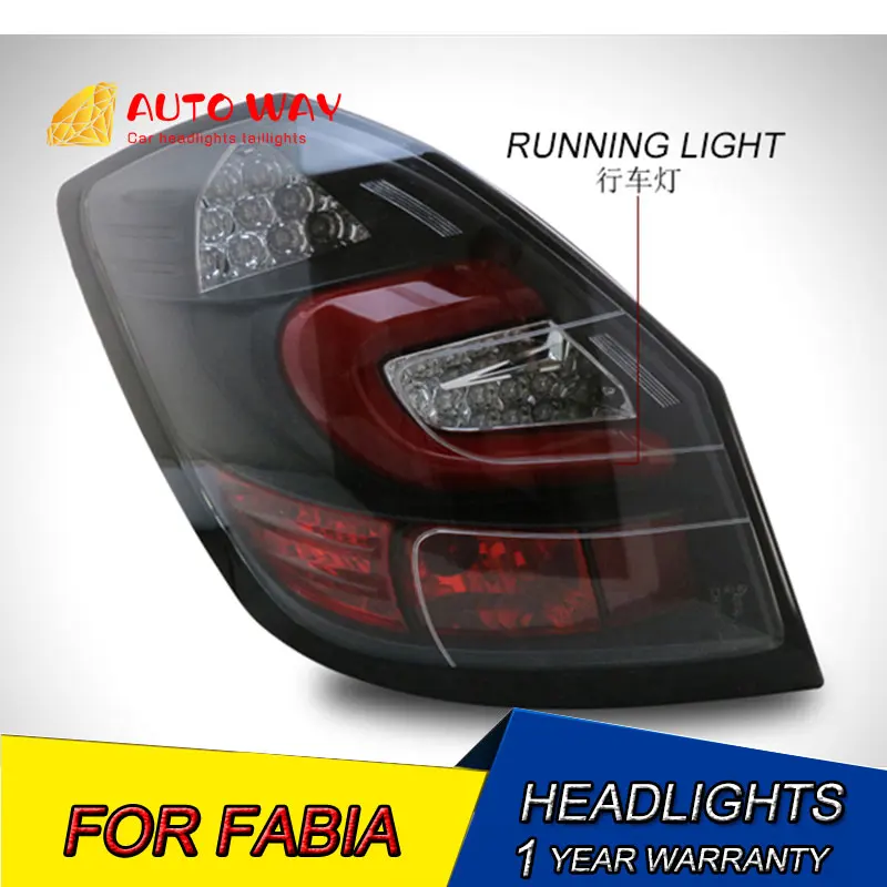 Автомобильный Стайлинг задние фонари для Skoda Fabia задние фонари 2008- светодиодный задний фонарь Fabia светодиодный задний фонарь drl+ сигнал+ тормоз+ обратный