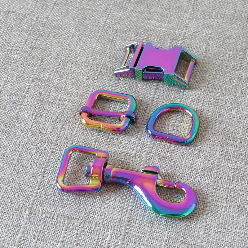 50sets 15mm Metal Adjuster Hardware D Ring Release Buckle Belt Hook Clasp For Pet Dog Collar Leash Harness Sewing Accessories | Дом и сад